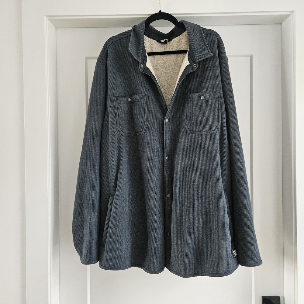 Eddie Bauer Men's Faux Shearling- Lined Thermal Shirt Size T3XL